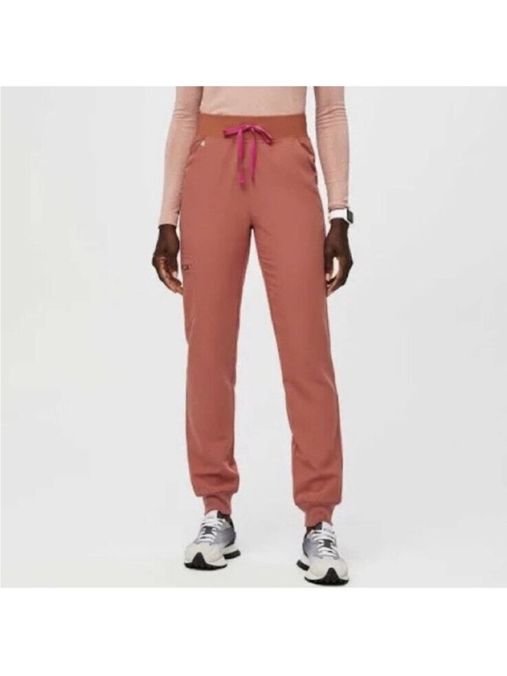 Figs Scrubs Zamora Joggers in Terracotta Orange Women's Size Large